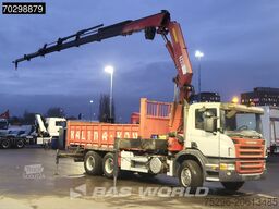 Scania P340 6X4 HMF 4220 K6 Crane Winch Tipper Full St...