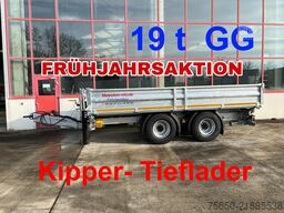 Möslein TTD 19 B 19 t Tandemkipper- Tieflader, Breitbereifung