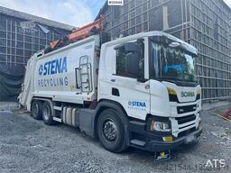 Scania P410 Compactor truck w/ Crane.