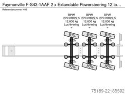 Faymonville F-S43-1AAF 2 x Extandable Powersteering 12 tons...