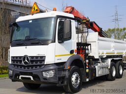 Mercedes-Benz Arocs 2636 / 6x4 / HDS Fassi / 3-Way Tip