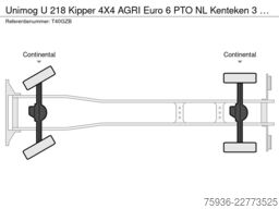 Unimog U 218 Kipper 4X4 AGRI Euro 6 PTO NL Kenteken 3 ...