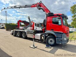 Mercedes-Benz AROCS 3643 8x4 HOOKLIFT + 21m! CRANE FASSI F305...