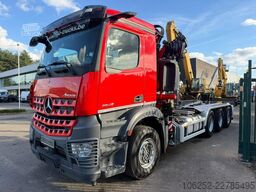 Mercedes-Benz AROCS 3643 8x4 HOOKLIFT + 21m! CRANE FASSI F305...