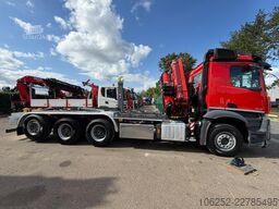 Mercedes-Benz AROCS 3643 8x4 HOOKLIFT + 21m! CRANE FASSI F305...