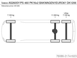Iveco AS260SY/PS 460 PK!!6x2 BAKWAGEN!!EURO6!!