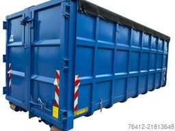 A1 Container Normbehälter 31 m³ Klappnetz - 2x Querspanten - RAL 5010 Enzianblau ? Abrollcontainer