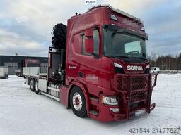 Scania R500 6x2 crane truck w/ 47 t/m Hiab crane with jib