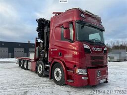 Scania R580 8x2 crane truck with 85 t/m Hiab crane – jib