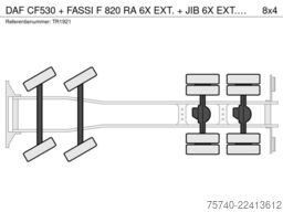 DAF CF530 + FASSI F 820 RA 6X EXT.  +  JIB 6X EXT. ...