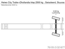 Heiwo City Trailer+Dhollandia klep 2500 kg , Geisolee...