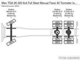 Man TGA 26.320 6x4 Full Steel Manual Fassi 45 Tonme...