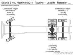 Scania S 450 Highline 6x2*4 - Tautliner - Loadlift - R...
