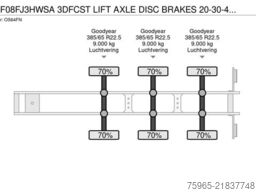 RENDERS F08FJ3HWSA 3DFCST LIFT AXLE DISC BRAKES 20-30-40