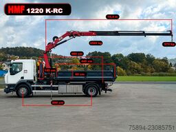 RENAULT D 18 * ABROLLKIPPER + HMF 1220 K-R * TOP!