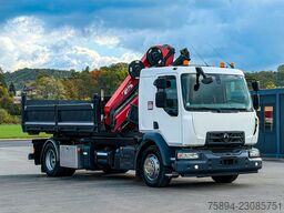 RENAULT D 18 * ABROLLKIPPER + HMF 1220 K-R * TOP!