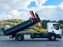 RENAULT D 18 * ABROLLKIPPER + HMF 1220 K-R * TOP!