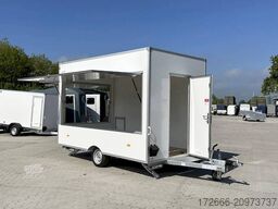 Blyss H15362HN | WEISS 360X203X230CM 1500KG VERKAUFSANHÄNGER | 2X VERKAUFSKLAPPE