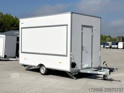 Blyss H15362HN | WEISS 360X203X230CM 1500KG VERKAUFSANHÄNGER | 2X VERKAUFSKLAPPE