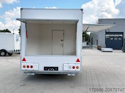 Blyss H18422HN | WEISS 420X223X230CM 1800KG VERKAUFSANHÄNGER | 2X VERKAUFSKLAPPE