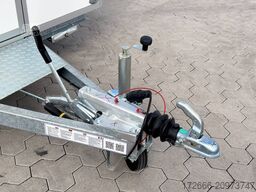 Blyss H18422HN | WEISS 420X223X230CM 1800KG VERKAUFSANHÄNGER | 2X VERKAUFSKLAPPE