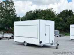 Blyss H18422HN | WEISS 420X223X230CM 1800KG VERKAUFSANHÄNGER | 2X VERKAUFSKLAPPE