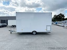 Blyss H18422HN | WEISS 420X223X230CM 1800KG VERKAUFSANHÄNGER | 2X VERKAUFSKLAPPE