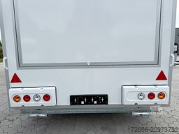 Blyss H25522HTN | WEISS 520X223X230CM 2500KG VERKAUFSANHÄNGER | 2X VERKAUFSKLAPPE