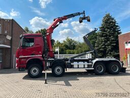 MERCEDES-BENZ 3248 Abroller mit HMF 2430 Kran + Greifer 8x4