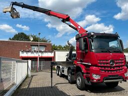 MERCEDES-BENZ 3248 Abroller mit HMF 2430 Kran + Greifer 8x4