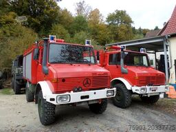 MERCEDES-BENZ 2x Feuerwehr Unimog  U 1300 L Tank & Pumpe 1500