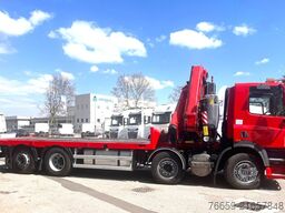 DAF CF 510 8x2 pianale con gru Fassi 6 sfili idraulici