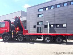 DAF CF 510 8x2 pianale con gru Fassi 6 sfili idraulici