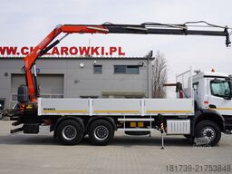 Mercedes-Benz Arocs 2633 flatbed truck / Crane FASSI