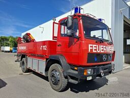 MERCEDES-BENZ 917 AF 4x4 Pritsche + Kran 35tkm EX-Feuerwehr