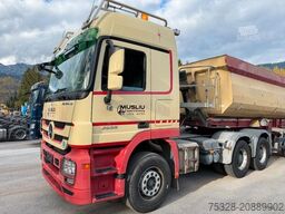 MERCEDES-BENZ Actros 2655 V8 MP3 6X4 BL + Auflieger Schwarzmül