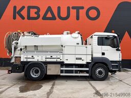 MAN TGS 18.320 4x4 Müller tank 8000 + 1000 l / vacu...
