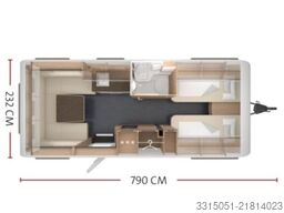 TABBERT Pantiga Finest Edition 550 E 2.3 Pano+Fussbodenh