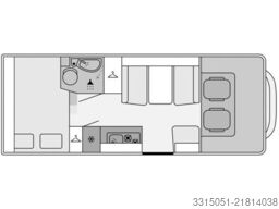 CORIGON Alkoven  Pure 70 D+6 Sitze+Markise+Ka. W.Etrusco