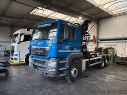 MAN TGS 26.320 6x2 Abrollkipper + Kran HIAB 166 E-5