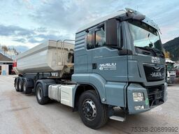 MAN TGS 18.460 4X4 H Pritarder + Auflieger Schwarzmü