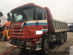 SCANIA 124 400,6x4,Stahlmulde,EURO2,Differnzial problem