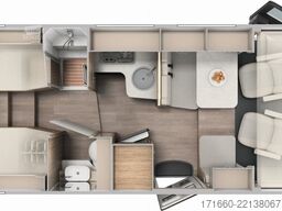 CARADO I 447 pro+, Combi6E, Backofen, 4,4t, Fußbodenerw