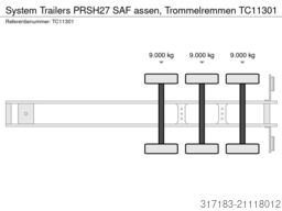 System Trailers PRSH27 SAF assen, Trommelremmen