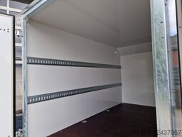 trailershop schöner Kofferanhänger niedrige Ladefläche Seitentür 2700kg 360x200x210cm Neuverkauf