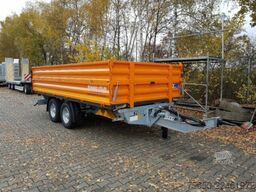 Möslein TTD11- BA Orange  neuer Tandem 3- Seitenkipper Tiefladermit Bordwand- Aufsatz-- Neufahrzeug --