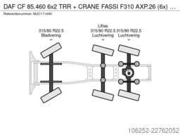 DAF CF 85.460 6x2 TRR + CRANE FASSI F310 AXP.26 (6x...
