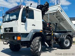 MAN L90 18.284 4x4 LOF Kipper/Kran/47 tkm/HA gelenkt