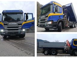SCANIA P450/3S-KIPPER/FRONT-KRAN/TÜVV/138.425km