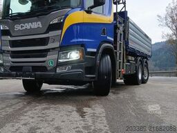 SCANIA P450/3S-KIPPER/FRONT-KRAN/TÜVV/138.425km